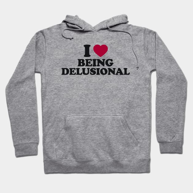 Y2K Tee Shirt, 100% delusional Shirt, Funny Tee, 2000's t-Shirt, I heart being delusional, I Love Being Delusional, 90s Aesthetic, Funny Quote Y2K Hoodie by Y2KSZN